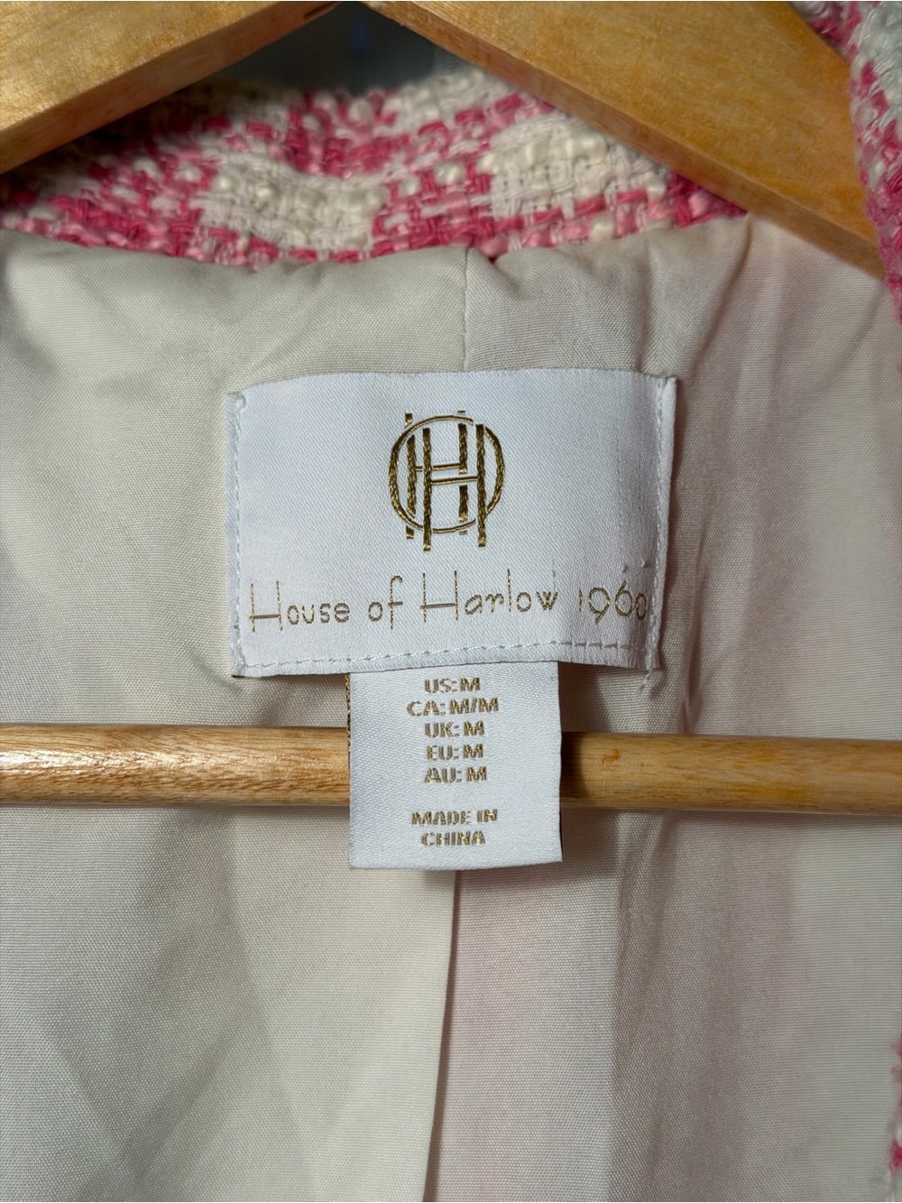Pink & Cream Checked Tweed Set by House of Harlow 1960’s - Picture 2 of 4